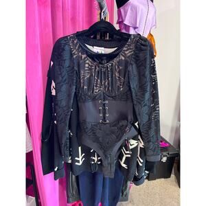 Agent Provocateur Body Contouring Lace Bodysuit XXS NWOT